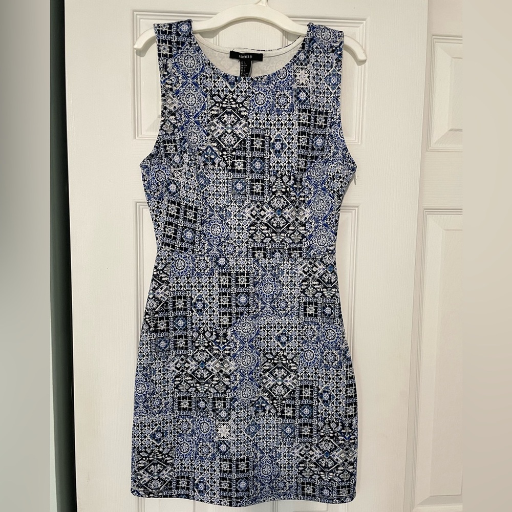 Blue mini dress